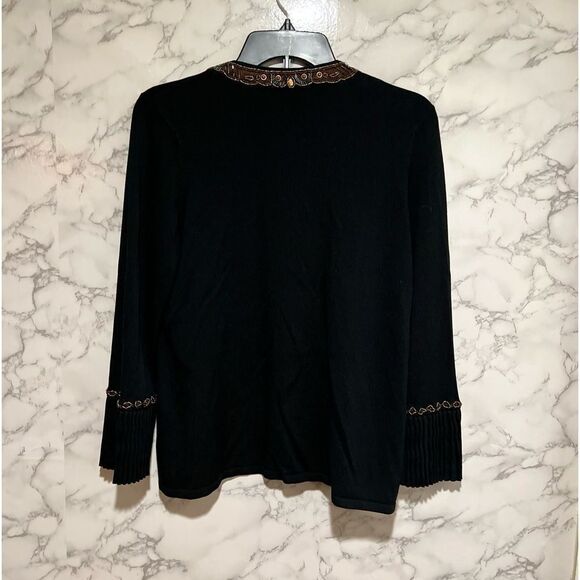 Colette Mordo For Sadimara Embellished Black Silk Cardigan - Picture 8 of 9